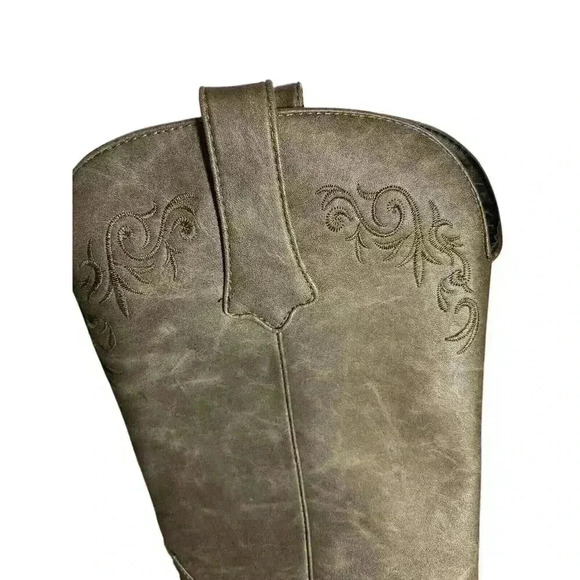 Roper Western Boots Women's 9 Scroll Tan Antiqued 09-021-1556-0733 TA Cowgirl - Picture 5 of 8